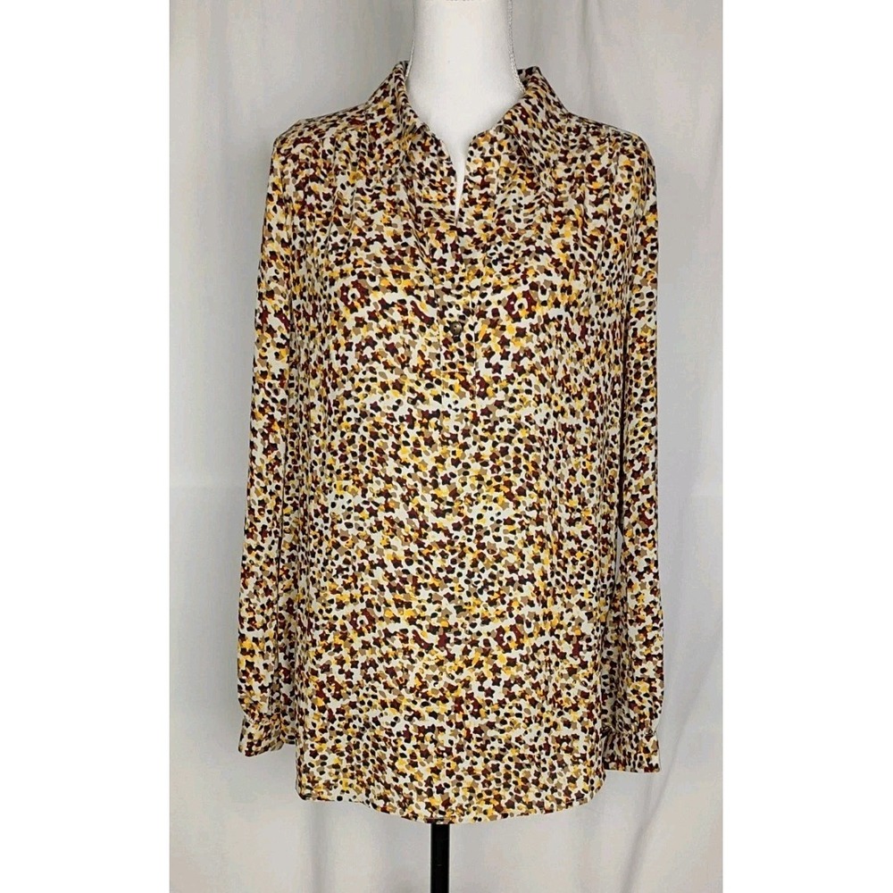 Cabi Super Star Blouse Multicolor Long Sleeve Women's M #4241